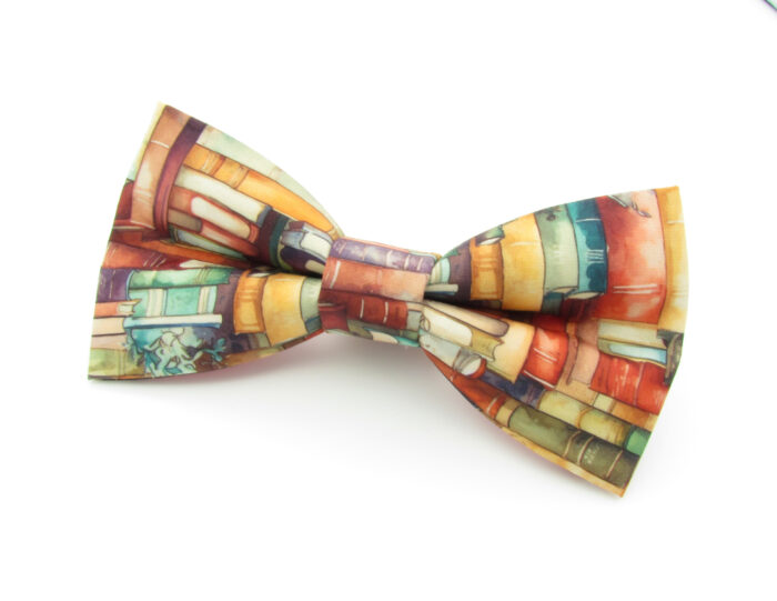 Book Patterned Bowtie - Image 5