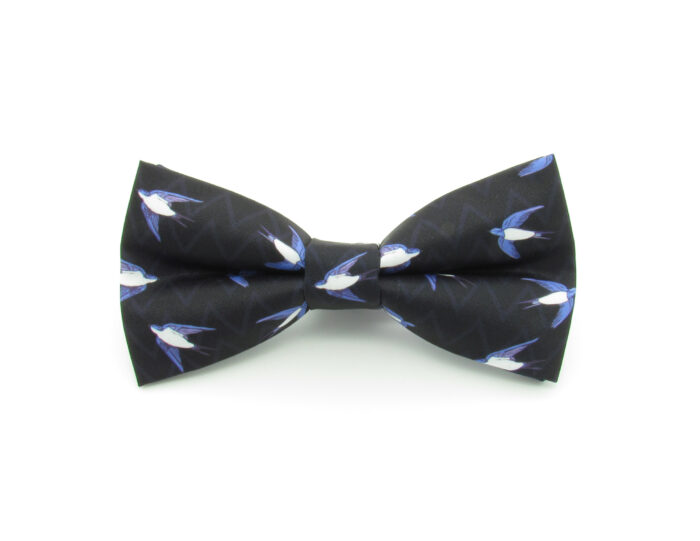 Bird Pattern Bowtie & Pocket Square