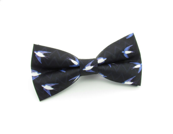 Bird Pattern Bowtie & Pocket Square - Image 2