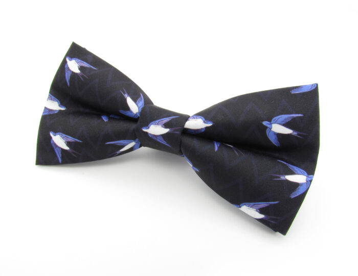 Bird Pattern Bowtie & Pocket Square - Image 3