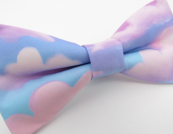 Fluffy Pink Clouds Patterned Bowtie - Image 4