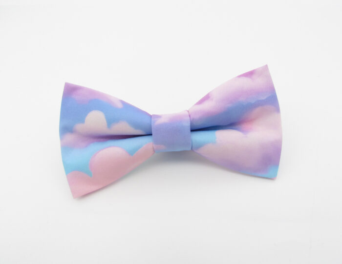 Fluffy Pink Clouds Patterned Bowtie - Image 2