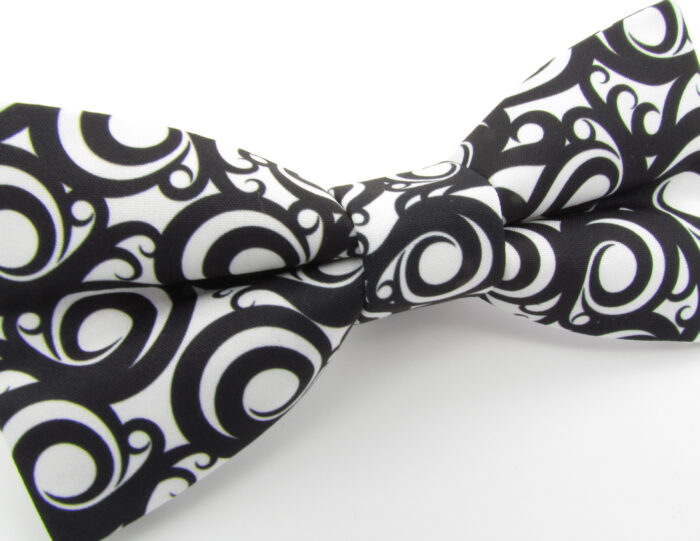 Black & White Swirl Bowtie - Image 4