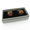 Blue & Golden Orange Honeycomb Bowtie Set - Image 5