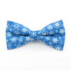 Blue Snowflake Patterned Bowtie & Cufflinks
