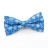 Blue Snowflake Patterned Bowtie & Cufflinks - Image 2