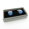 Blue Snowflake Patterned Bowtie & Cufflinks - Image 5