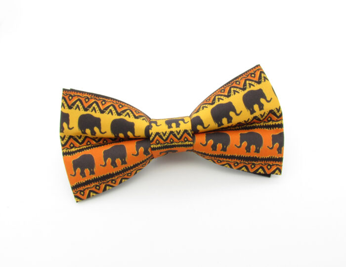 African Elephant Silhouette Patterned Bowtie Set - Image 2