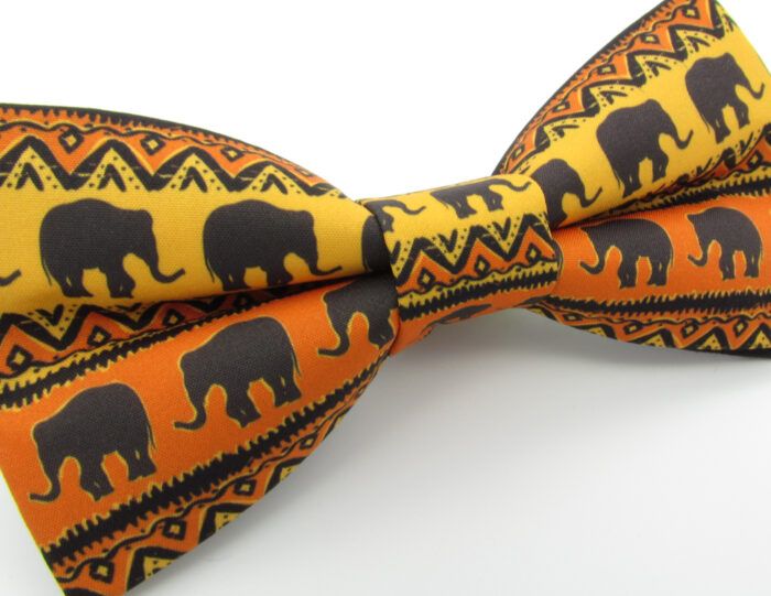African Elephant Silhouette Patterned Bowtie Set - Image 4