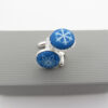 Blue Snowflake Patterned Bowtie & Cufflinks - Image 6