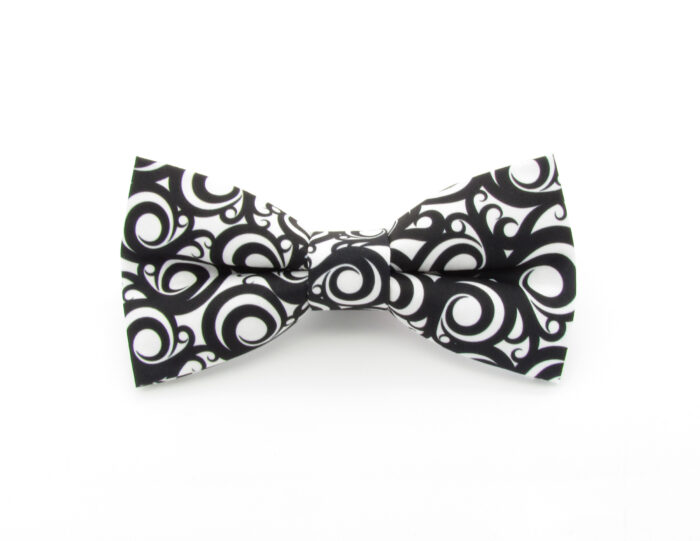 Black & White Swirl Bowtie