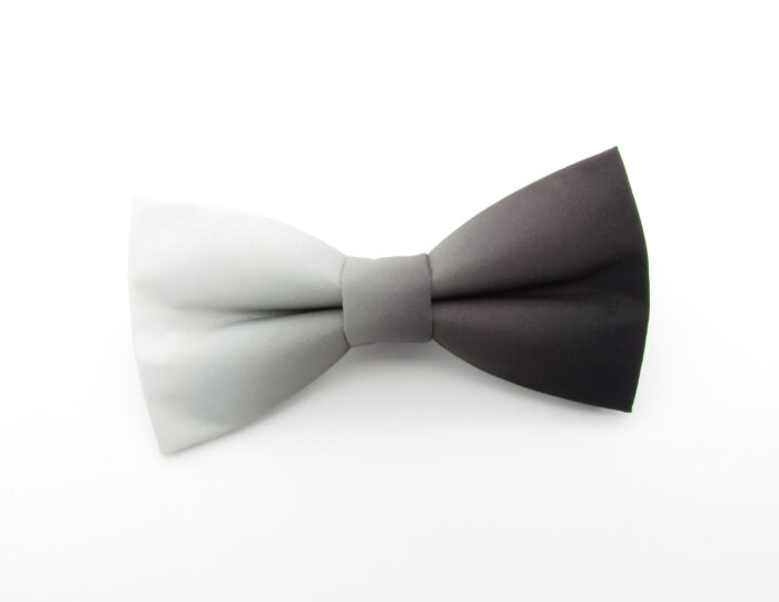 Black to White Ombre Fade Bowtie Set - Image 2