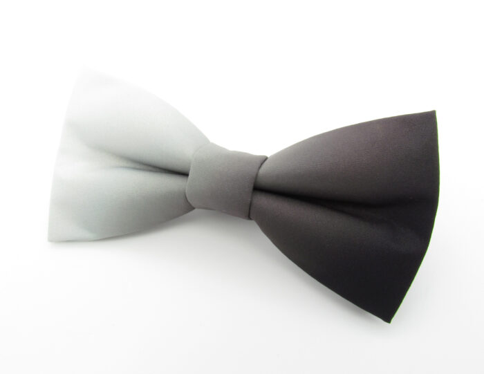 Black to White Ombre Fade Bowtie Set - Image 3