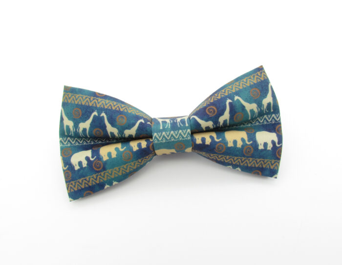 African Animal Designed Bowtie, Cufflinks and Pocket Square - Image 2