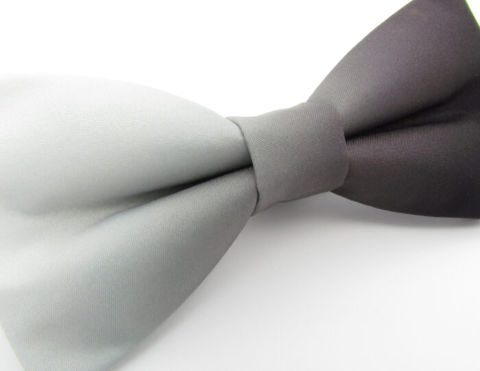 Black to White Ombre Fade Bowtie Set - Image 4