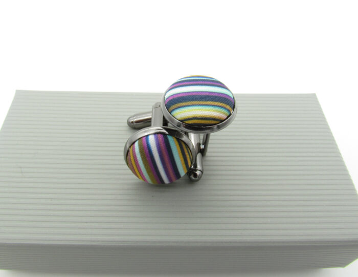 Black to Rainbow Bowtie & Cufflinks - Image 6