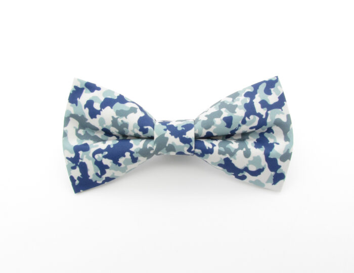 Blue Camouflage Bowtie & Cufflinks