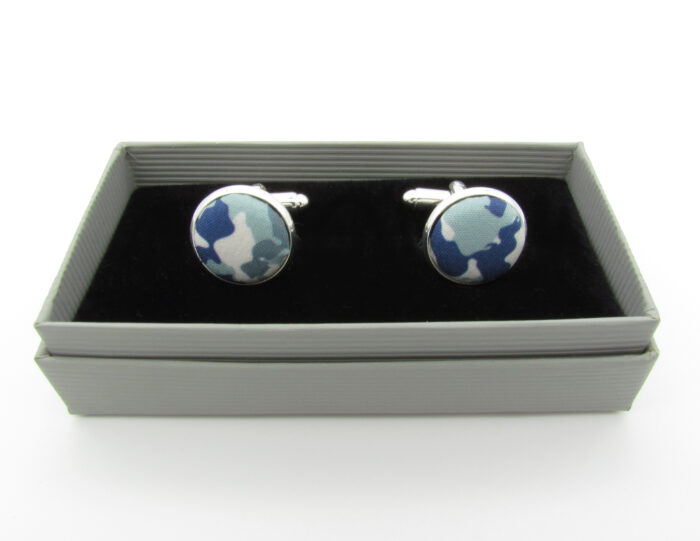 Blue Camouflage Bowtie & Cufflinks - Image 8