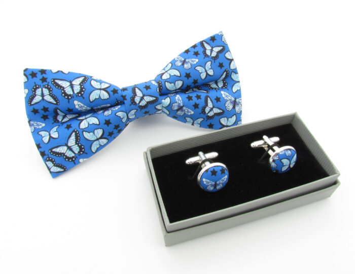 Blue Butterfly Bowtie Set - Image 7