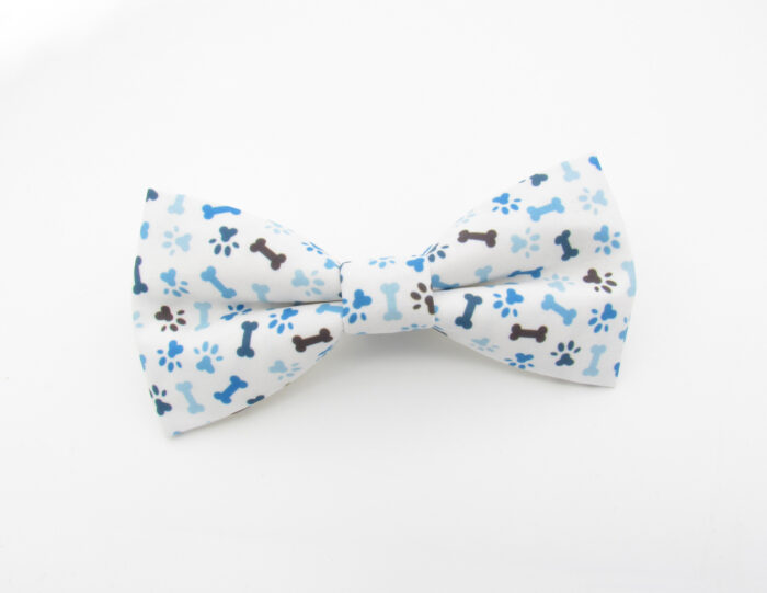 Bone and Paw Print Patterned Bowtie & Cufflinks - Image 2