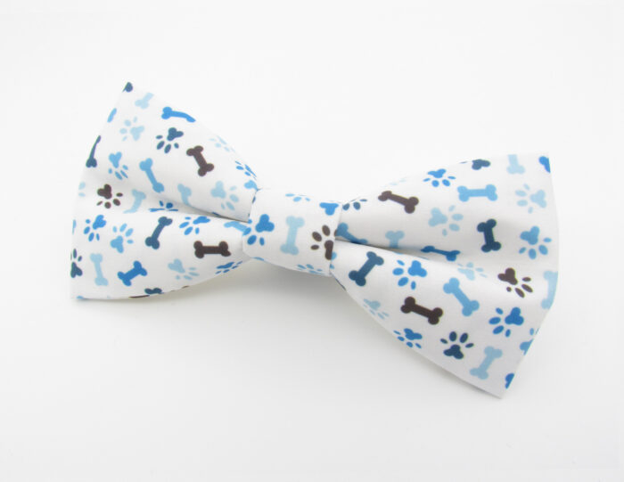 Bone and Paw Print Patterned Bowtie & Cufflinks - Image 3