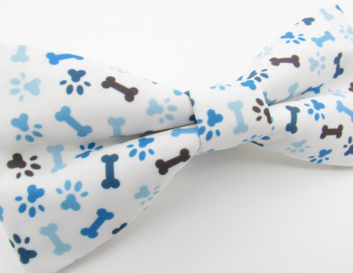 Bone and Paw Print Patterned Bowtie & Cufflinks - Image 4