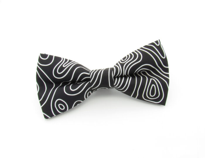 Black & White Topographic Bowtie - Image 2