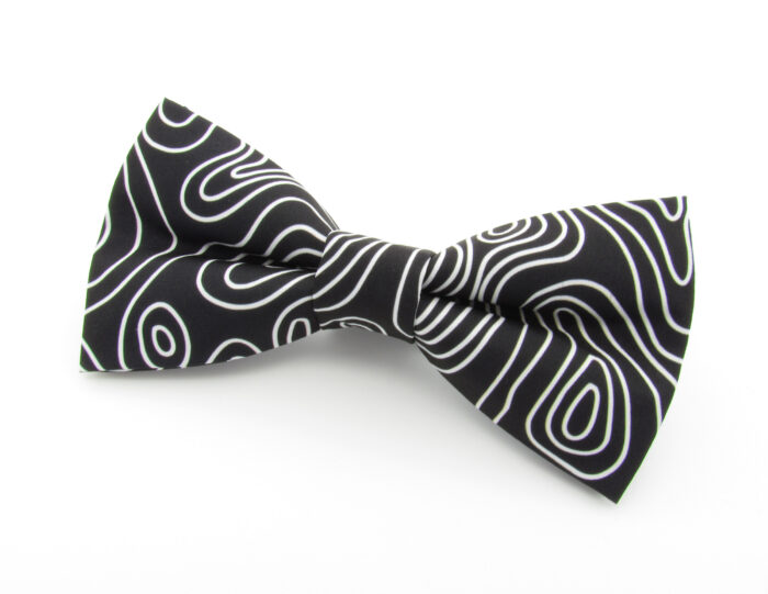 Black & White Topographic Bowtie - Image 3