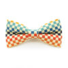 Rainbow Checkerboard Patterned Bowtie & Cufflinks
