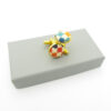 Rainbow Checkerboard Patterned Bowtie & Cufflinks - Image 4