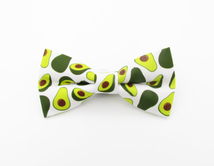 Avocado Bowtie on a White Background