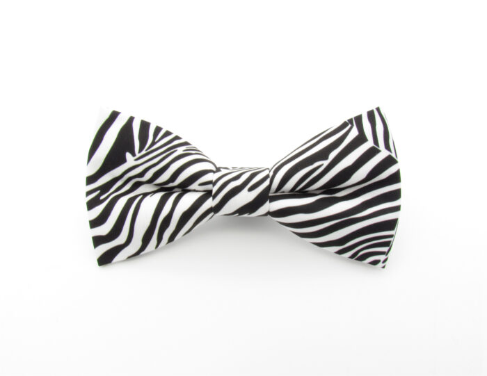 Zebra Pattern Bowtie Set