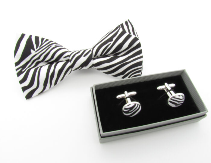 Zebra Pattern Bowtie Set - Image 7