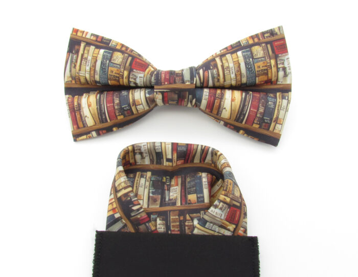 Bookshelf Bowtie & Pocket Square - Image 5