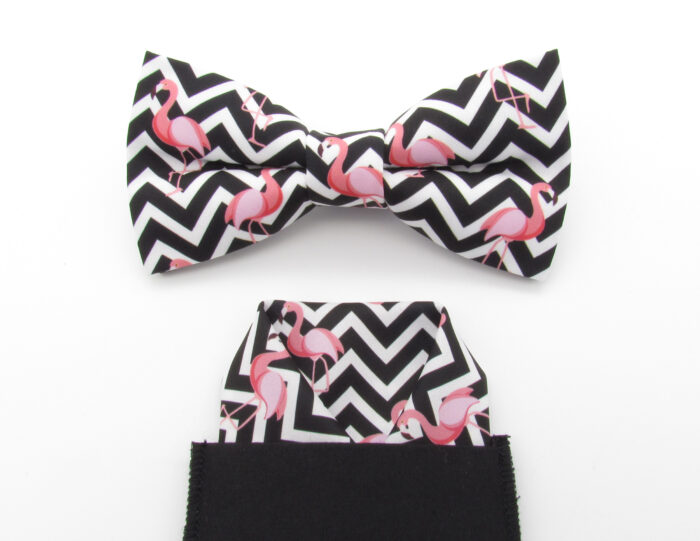 Pink Flamingo Bowtie & Pocket Square - Image 5