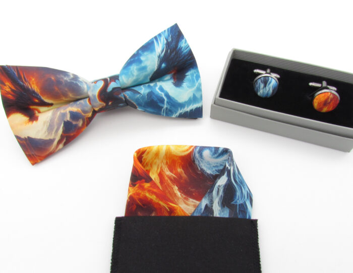 Fantasy Ice & Fire Dragon Bowtie Set - Image 9
