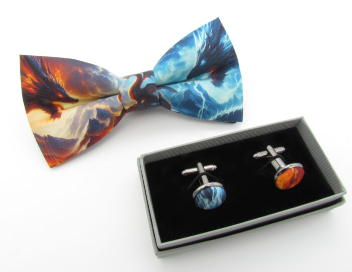 Fantasy Ice & Fire Dragon Bowtie Set - Image 8