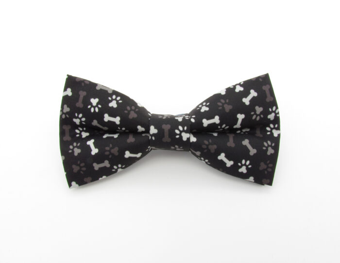 Bone & Paw Print Patterned Bowtie & Cufflinks