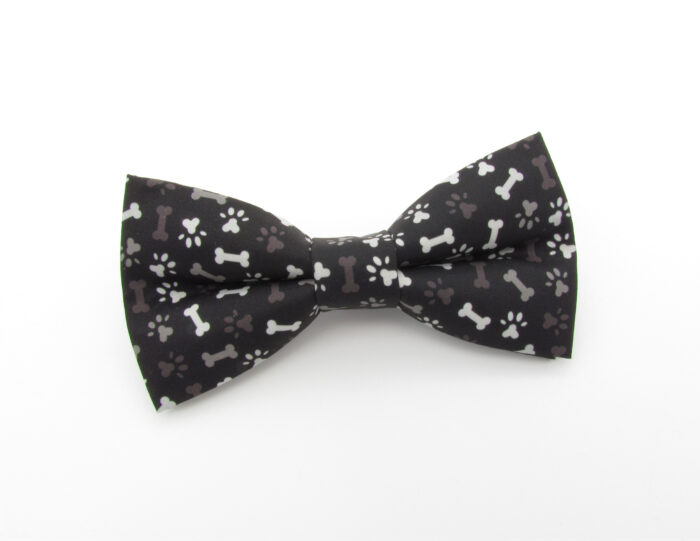 Bone & Paw Print Patterned Bowtie & Cufflinks - Image 2