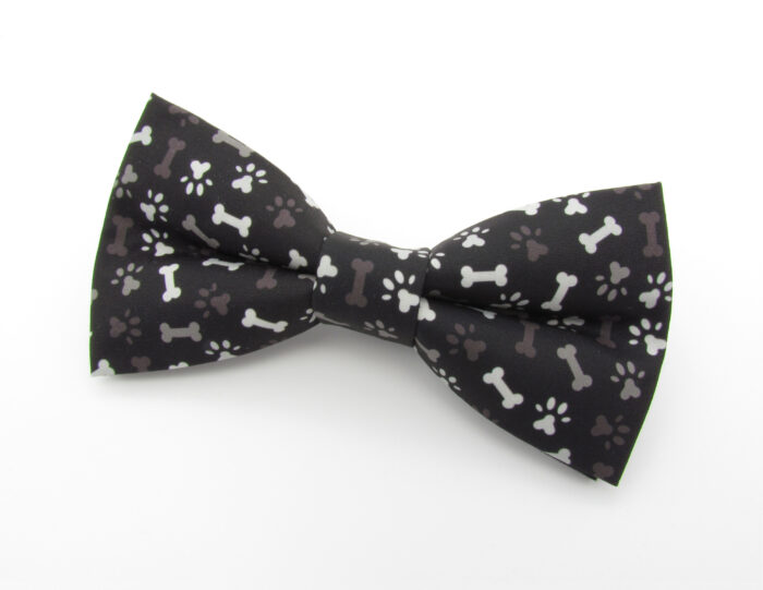 Bone & Paw Print Patterned Bowtie & Cufflinks - Image 3