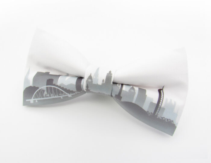 Grey Glasgow Skyline Silhouette Bowtie - Image 3