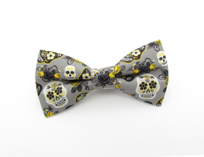 Grey Cinco De Mayo Skulls Bowtie Set - Image 2