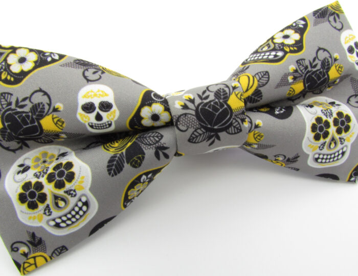 Grey Cinco De Mayo Skulls Bowtie Set - Image 4