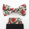 Christmas Poinsettia & Holly, Bowtie and Pocket Square - Image 5