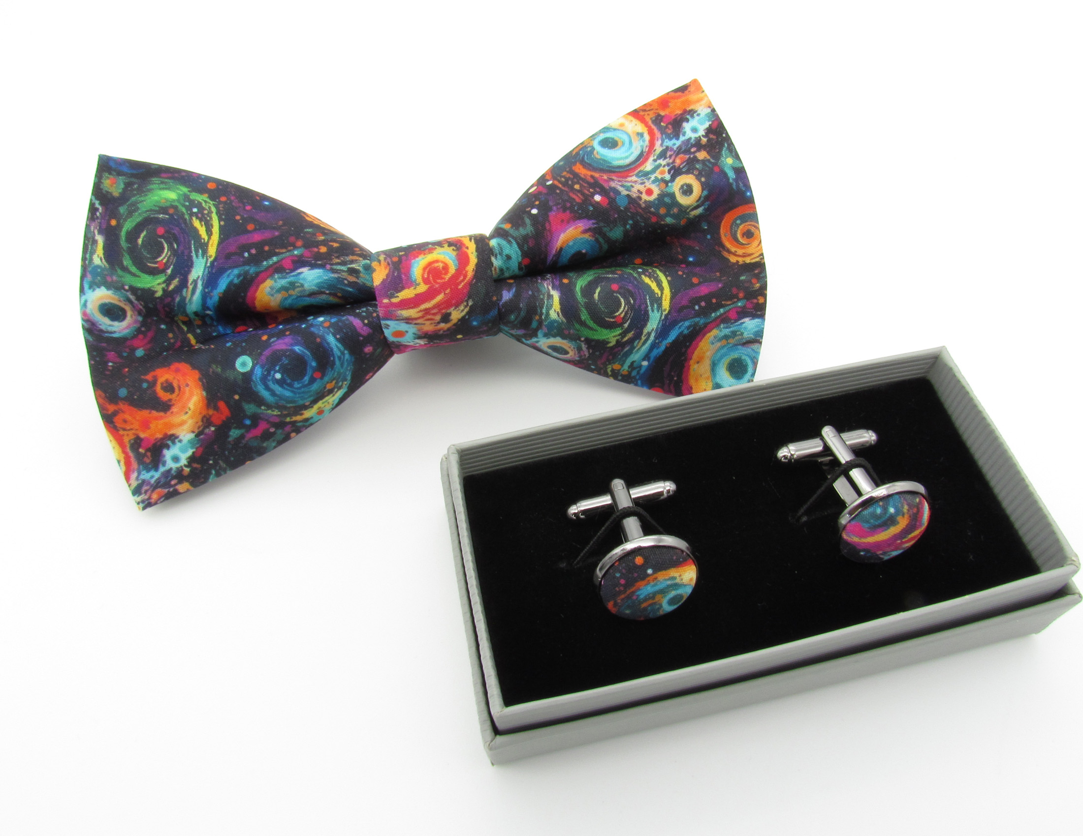 Colourful Abstract Space Bowtie Set - Image 7