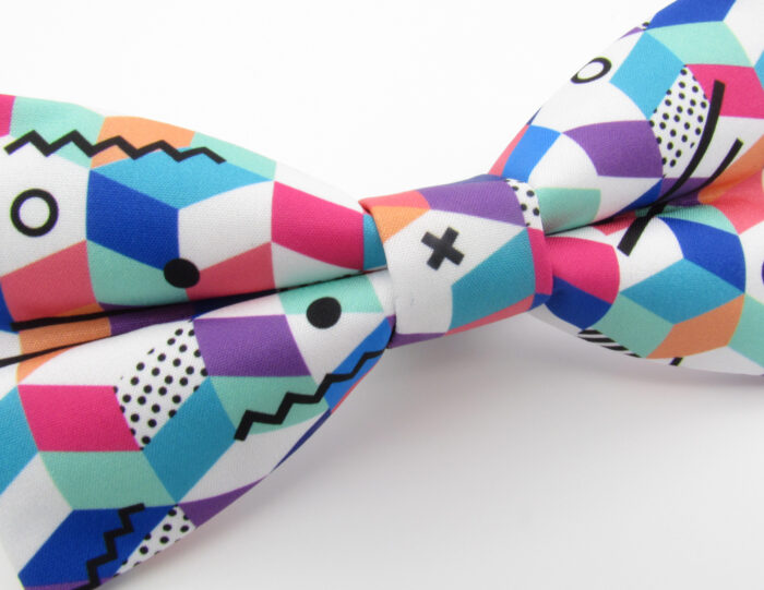 Funky 80's Patterned Bowtie - Image 4