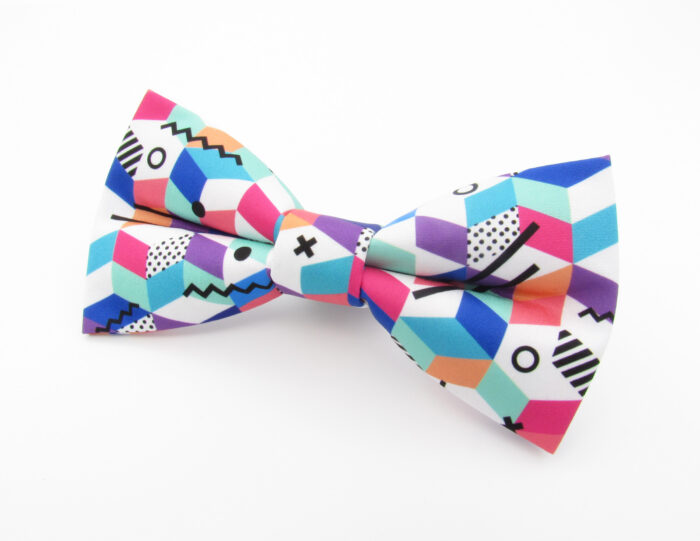 Funky 80's Patterned Bowtie - Image 3