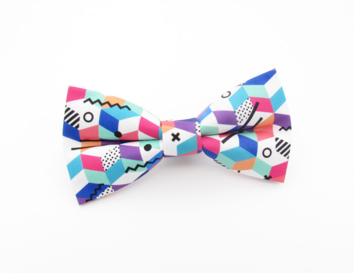Funky 80's Patterned Bowtie - Image 2