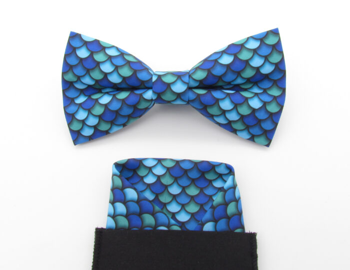 Mermaid Merman Bowtie & Pocket Square - Image 5