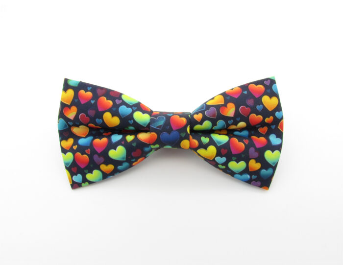 Colourful Heart Patterned Bowtie Set